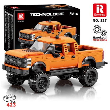 Reobrix - Reobrix Technic 827 Ford F-150 Raptor Kamyon Araba Yaratıcı Yapı Blok Seti Building Blocks - 423 Parça
