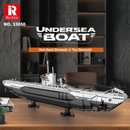 Reobrix 33050 Denizaltı Yaratıcı Yapı Blok Seti Building Blocks (Strategic U-Type Submarine)-3624Parça - Thumbnail