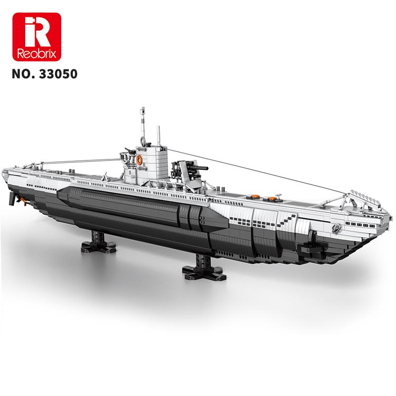Reobrix 33050 Denizaltı Yaratıcı Yapı Blok Seti Building Blocks (Strategic U-Type Submarine)-3624Parça