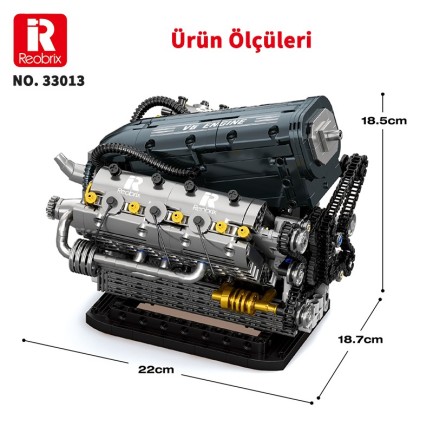 Reobrix V6 Engine 33013 Brick Yapım Seti - Thumbnail