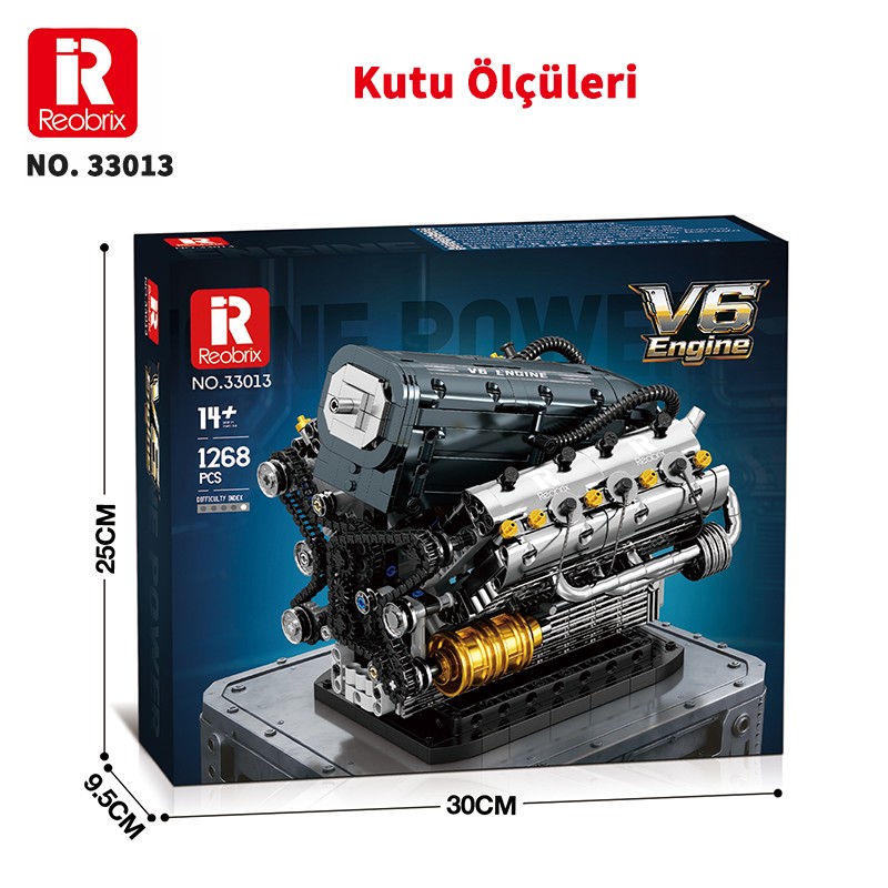 Reobrix V6 Engine 33013 Brick Yapım Seti