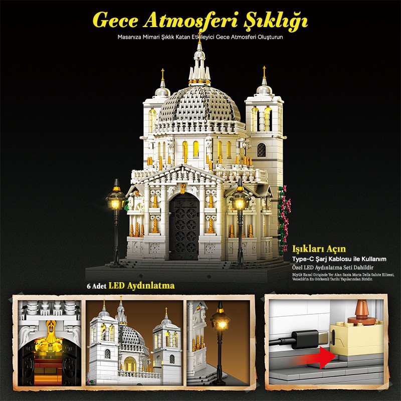 Reobrix Venice Church 55014 Brick Yapım Seti