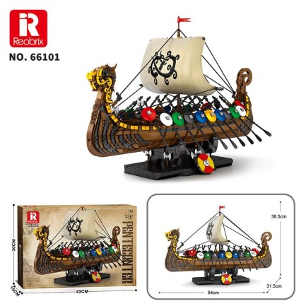 Reobrix Viking Ship 66101 Brick Yapım Seti - Thumbnail