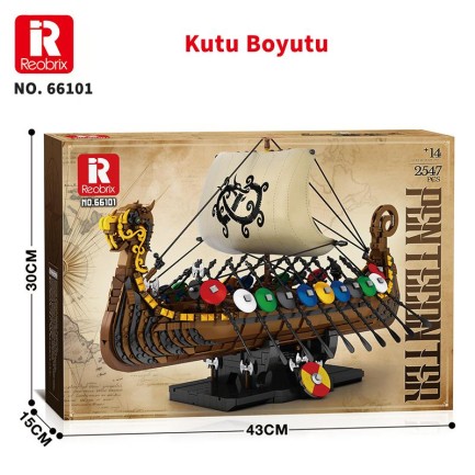 Reobrix Viking Ship 66101 Brick Yapım Seti - Thumbnail