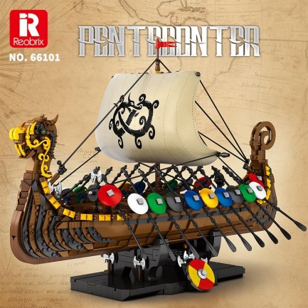 Reobrix Viking Ship 66101 Brick Yapım Seti - Thumbnail
