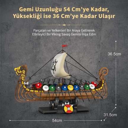 Reobrix Viking Ship 66101 Brick Yapım Seti - Thumbnail