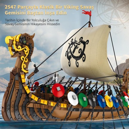 Reobrix Viking Ship 66101 Brick Yapım Seti - Thumbnail