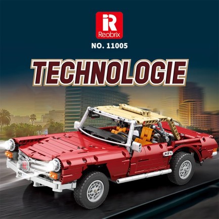 Reobrix Technic 11005 Mercedes Benz 280SL Araba Yaratıcı Yapı Blok Seti Building Blocks - 1578 Parça - Thumbnail