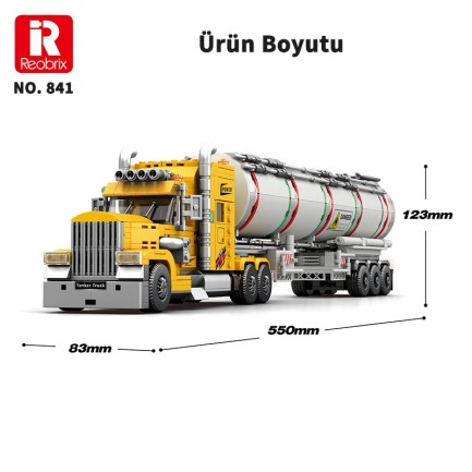 Reobrix W900L Fuel Tanker 841 Brick Yapım Seti - Thumbnail