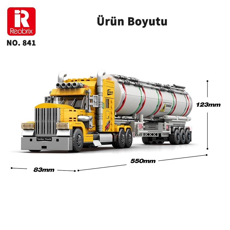 Reobrix W900L Fuel Tanker 841 Brick Yapım Seti