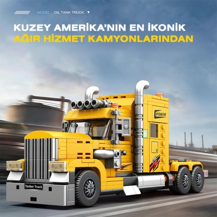 Reobrix W900L Fuel Tanker 841 Brick Yapım Seti - Thumbnail
