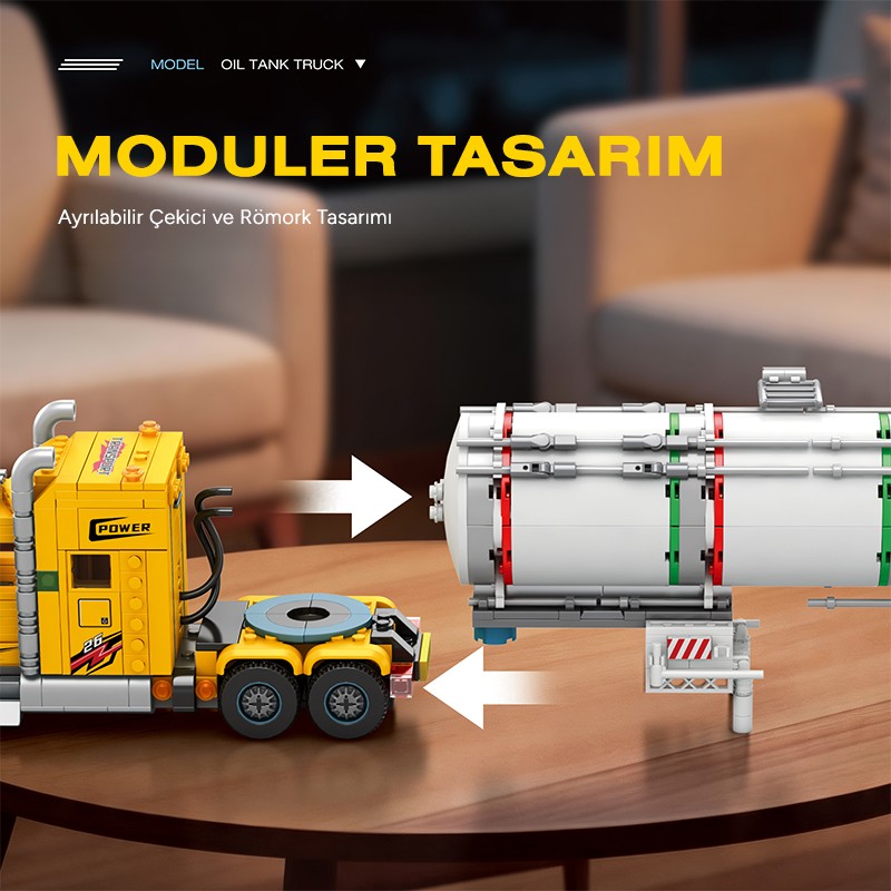 Reobrix W900L Fuel Tanker 841 Brick Yapım Seti