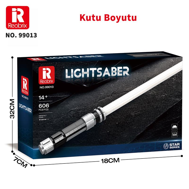 Reobrix 99013 Işın Kılıcı Beyaz Yaratıcı Yapı Blok Seti Building Blocks (Lightsaber) - 606 Parça