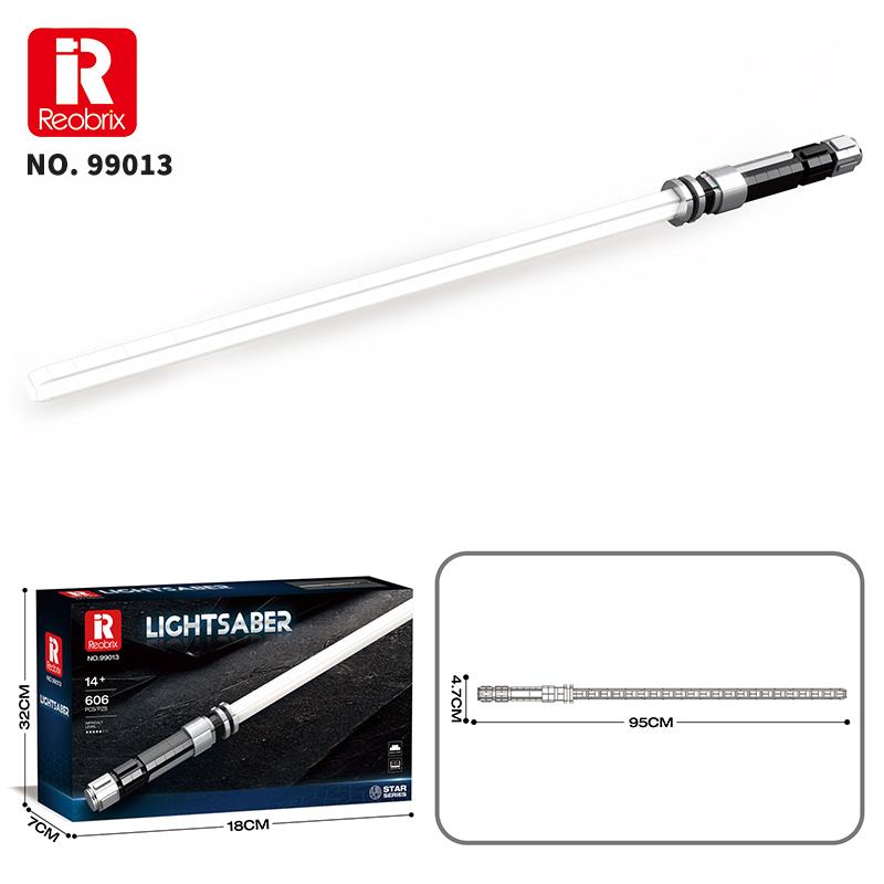 Reobrix 99013 Işın Kılıcı Beyaz Yaratıcı Yapı Blok Seti Building Blocks (Lightsaber) - 606 Parça