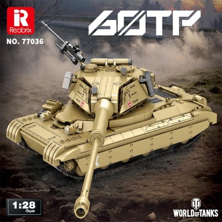 Reobrix World of Tanks Polish Heavy Tank 60TP Lewandowskiego 77036 Brick Yapım Seti - Thumbnail