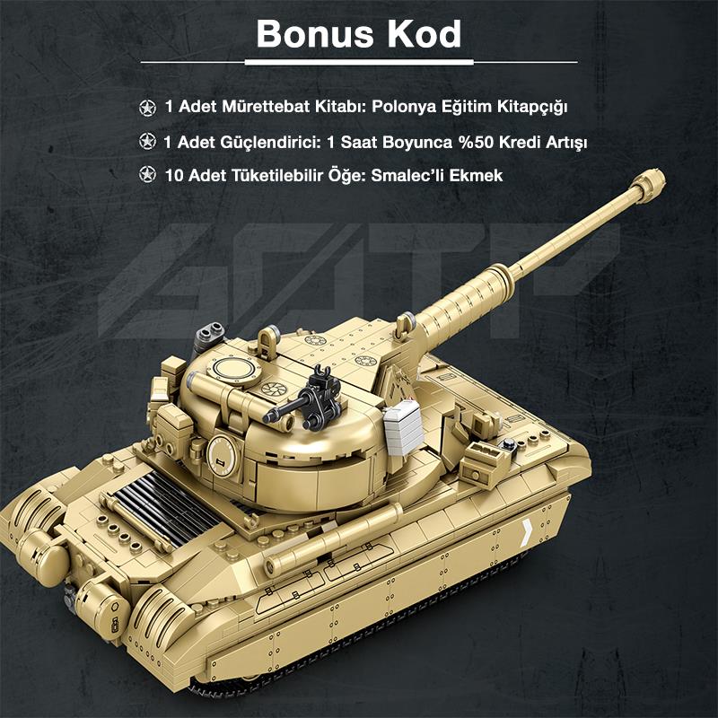 Reobrix World of Tanks Polish Heavy Tank 60TP Lewandowskiego 77036 Brick Yapım Seti