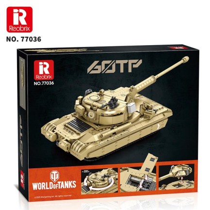 Reobrix World of Tanks Polish Heavy Tank 60TP Lewandowskiego 77036 Brick Yapım Seti - Thumbnail