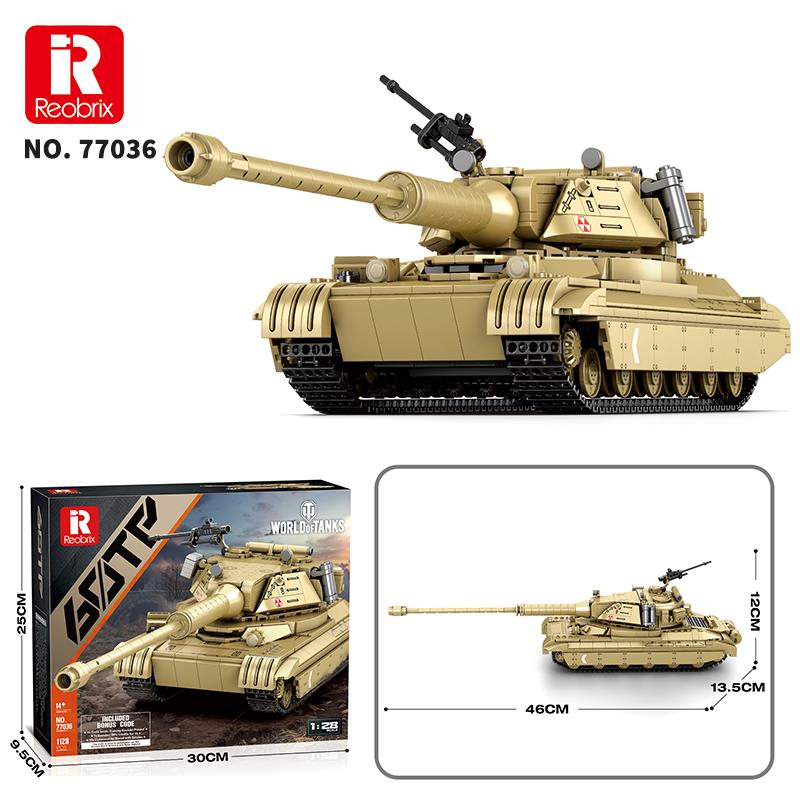 Reobrix 77036 World Of Tanks 60TP Lewandowskiego Tank Yaratıcı Yapı Blok Seti Building Blocks - 1128 Parça