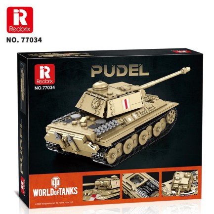 Reobrix World of Tanks Polish Panther Tank Pudel 77034 Brick Yapım Seti - Thumbnail