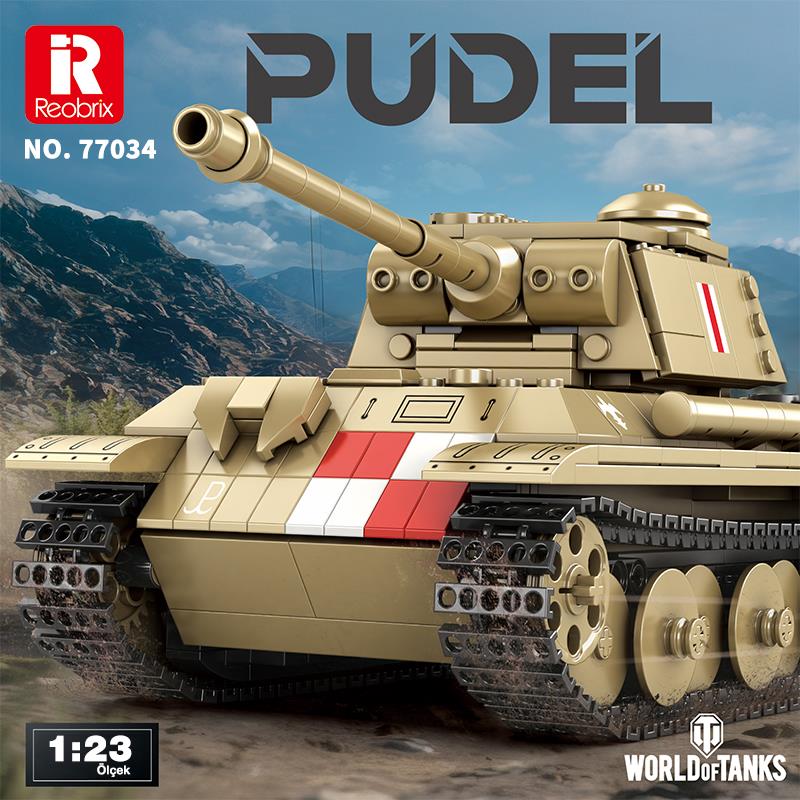 Reobrix 77034 World Of Tanks Pudel Panter Tankı Yaratıcı Yapı Blok Seti Building Blocks - 969 Parça