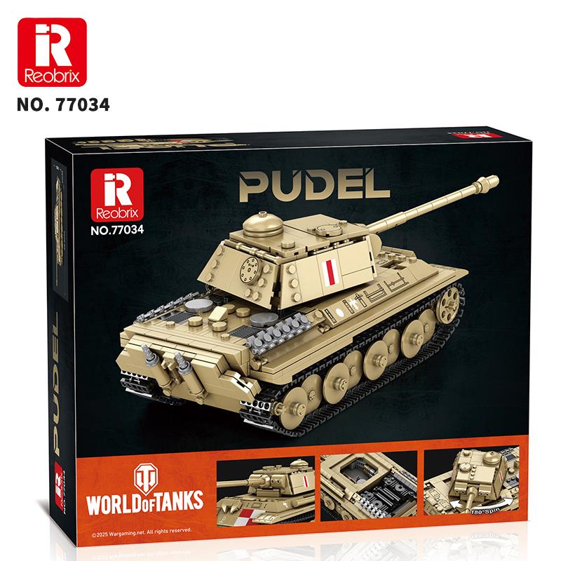 Reobrix 77034 World Of Tanks Pudel Panter Tankı Yaratıcı Yapı Blok Seti Building Blocks - 969 Parça