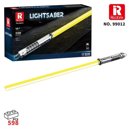 Reobrix - Reobrix 99012 Işın Kılıcı Sarı Yaratıcı Yapı Blok Seti Building Blocks (Lightsaber) - 598 Parça