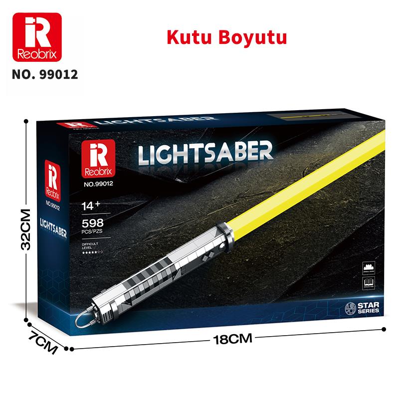 Reobrix 99012 Işın Kılıcı Sarı Yaratıcı Yapı Blok Seti Building Blocks (Lightsaber) - 598 Parça