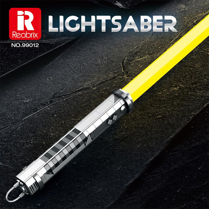 Reobrix 99012 Işın Kılıcı Sarı Yaratıcı Yapı Blok Seti Building Blocks (Lightsaber) - 598 Parça