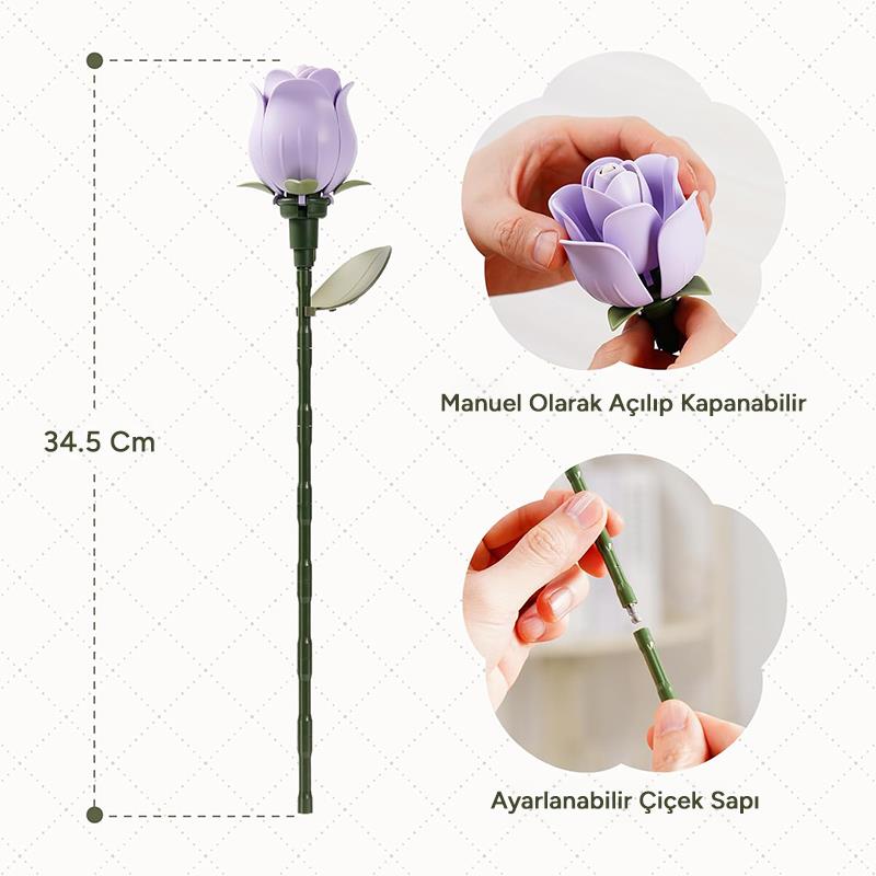 ROKR AD022 Lavender Rose 3D Wooden Puzzle
