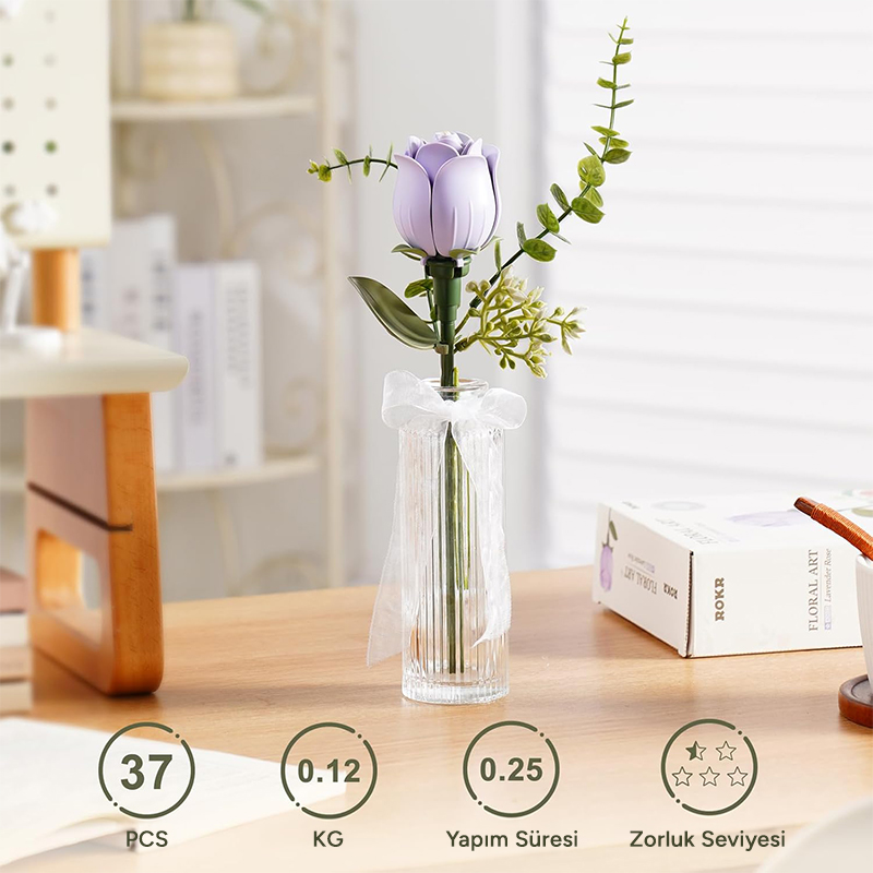 ROKR AD022 Lavender Rose 3D Wooden Puzzle
