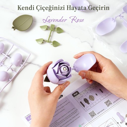 ROKR AD022 Lavender Rose 3D Wooden Puzzle - Thumbnail