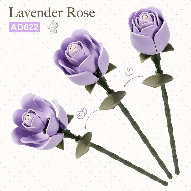 ROKR AD022 Lavender Rose 3D Wooden Puzzle