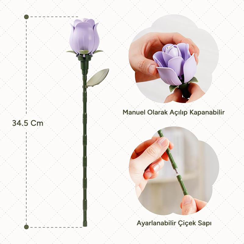ROKR AD022 Lavender Rose 3D Wooden Puzzle