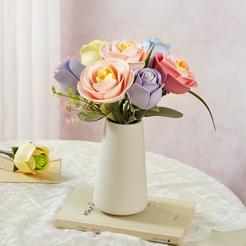 ROKR AD023 Green Rose 3D Wooden Puzzle