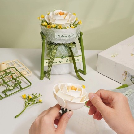 ROKR AF011 Camellia 3D Wooden Puzzle - Thumbnail
