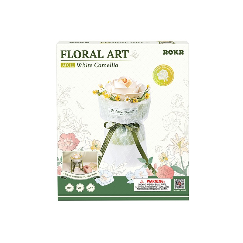 ROKR AF011 Camellia 3D Wooden Puzzle
