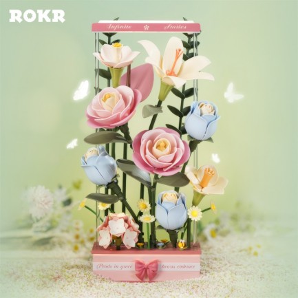 ROKR - ROKR AF01D Blooming Bouquet Box 3D Wooden Puzzle