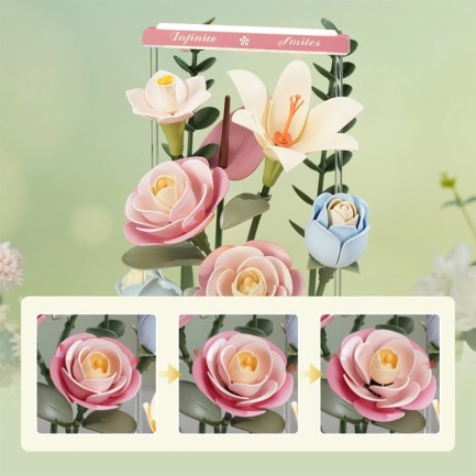 ROKR AF01D Blooming Bouquet Box 3D Wooden Puzzle - Thumbnail