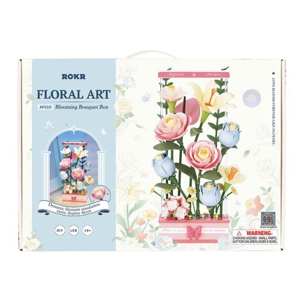 ROKR AF01D Blooming Bouquet Box 3D Wooden Puzzle - Thumbnail