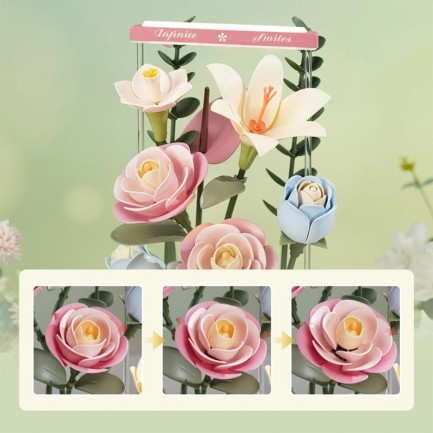 ROKR AF01D Blooming Bouquet Box 3D Wooden Puzzle - Thumbnail