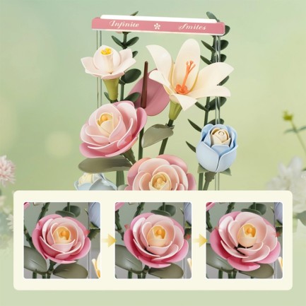 ROKR AF01D Blooming Bouquet Box 3D Wooden Puzzle - Thumbnail