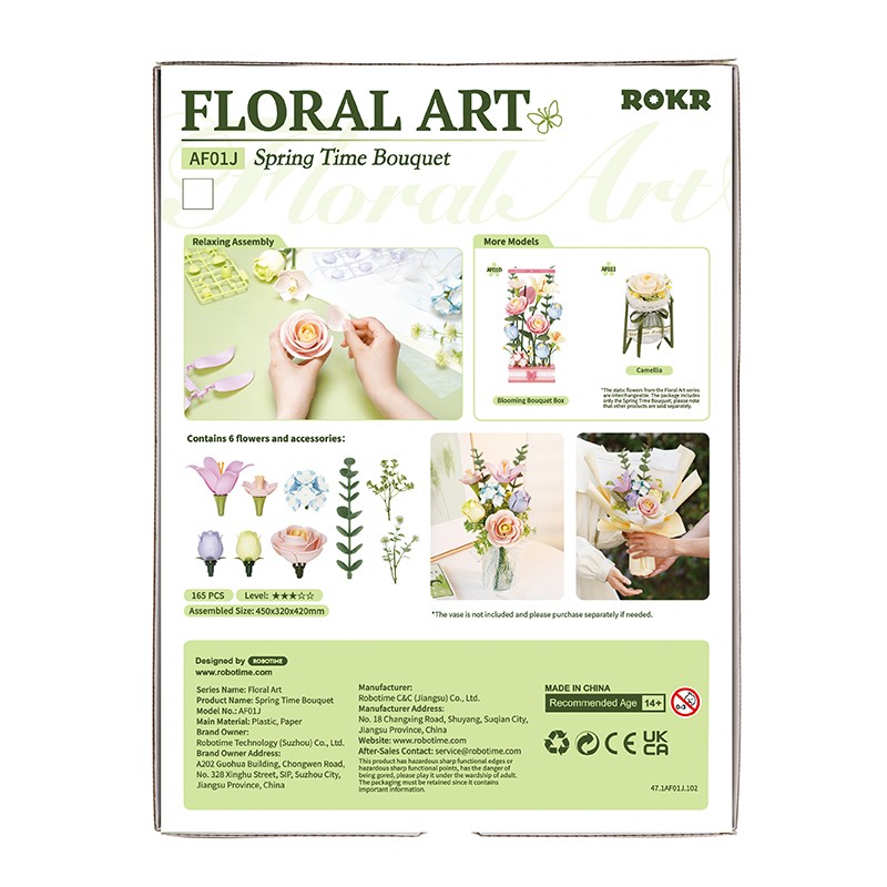 ROKR AF01J Spring Time Bouquet 3D Wooden Puzzle