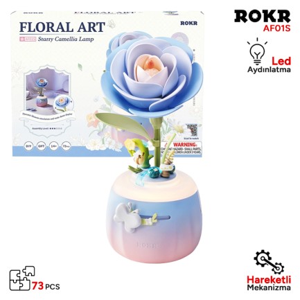 ROKR - ROKR AF01S Starry Camellia Lamp 3D Wooden Puzzle