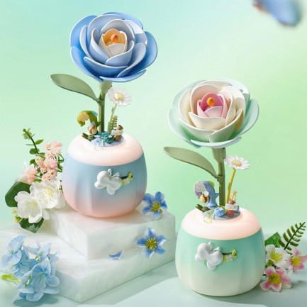 ROKR AF01S Starry Camellia Lamp 3D Wooden Puzzle - Thumbnail