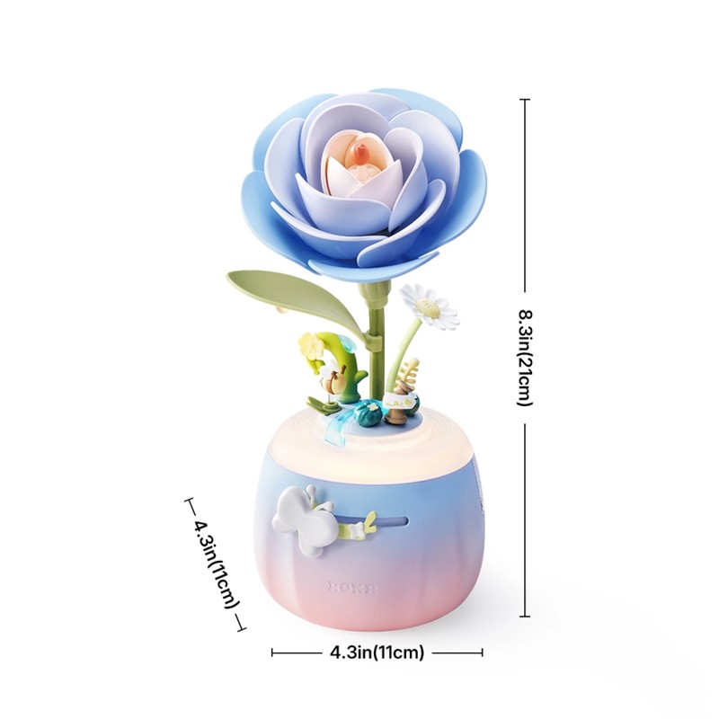 ROKR AF01S Starry Camellia Lamp 3D Wooden Puzzle