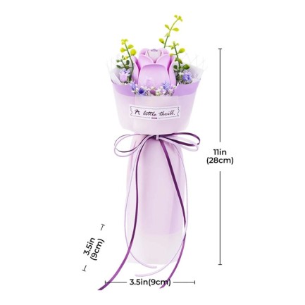 ROKR AF021 Purple Rose 3D Wooden Puzzle - Thumbnail