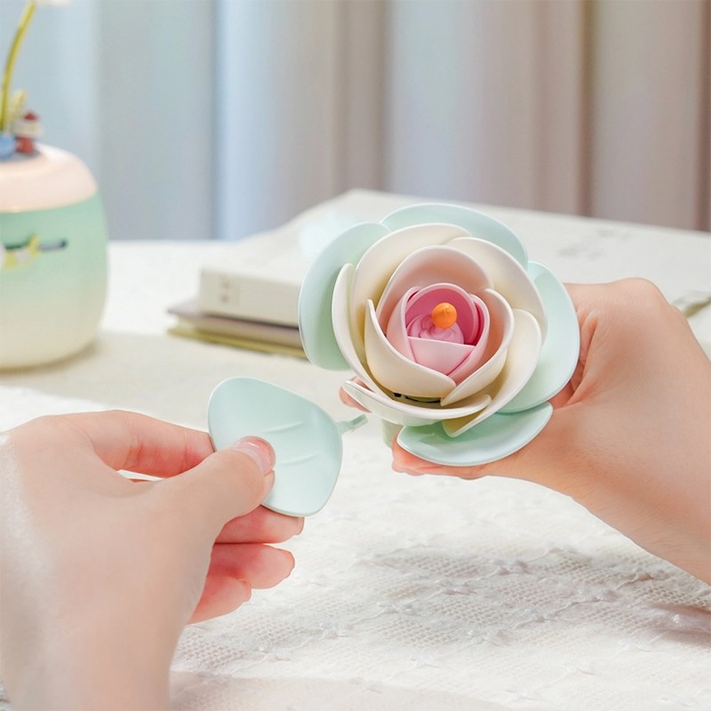 ROKR AF02S Minty Camellia Lamp 3D Wooden Puzzle