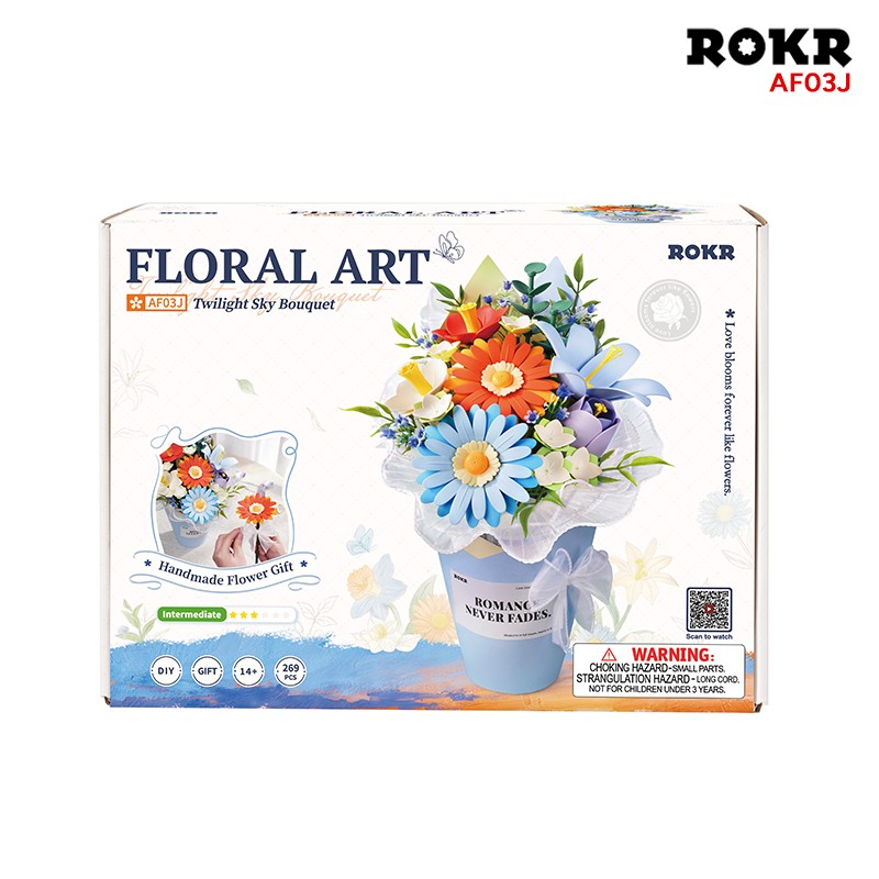 ROKR AF03J Twilight Sky Bouquet 3D Wooden Puzzle