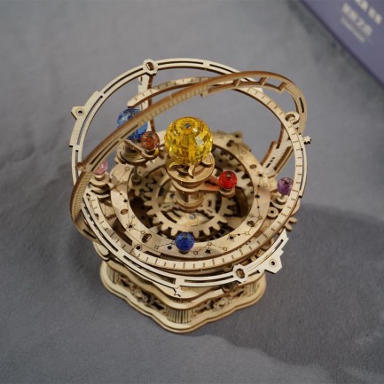 ROKR AMK51 Müzik Kutusu Starry Night Music Box DIY Mechanical 3D Wooden Puzzle Maket Model Seti 3D Model Kit Detaylı Dekoratif Hobi Seti Ahşap Maket Hareketli - Thumbnail