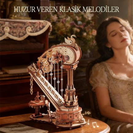 ROKR AMK71 Magic Harp 3D Wooden Puzzle - Thumbnail